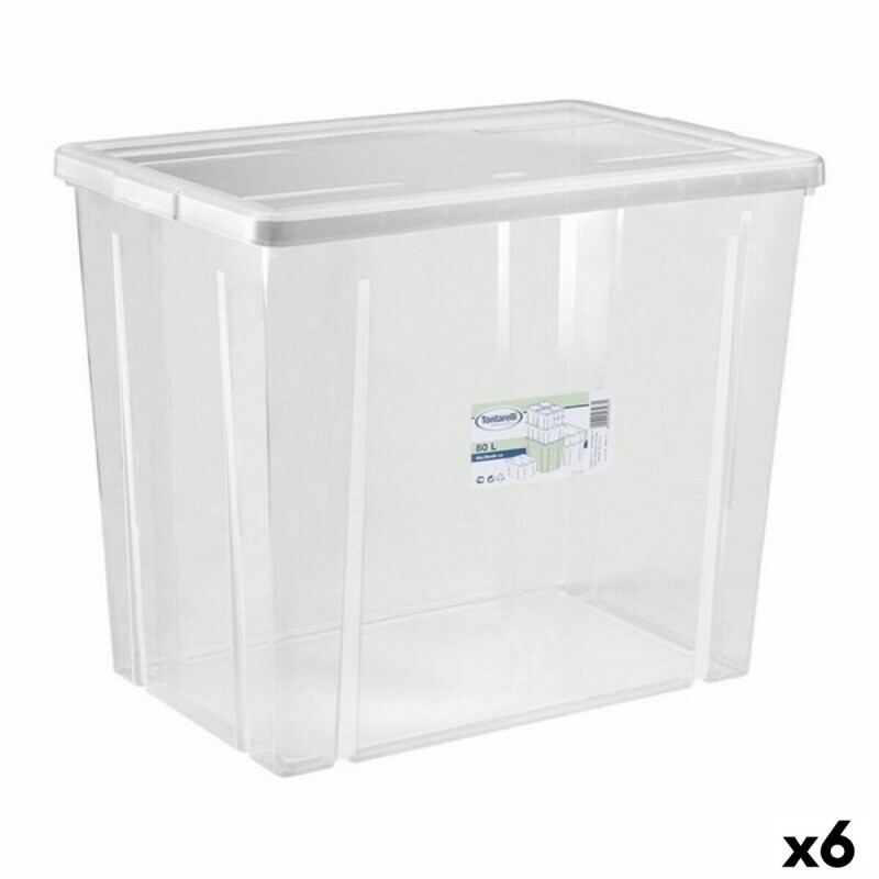 Scatola portaoggetti con coperchio Tontarelli Linea box 80 L 59 x 39 x 48 cm (6 Unità) Scatola portaoggetti con coperchio Tontarelli Linea box 80 L 59 x 39 x 48 cm (6 Unità)