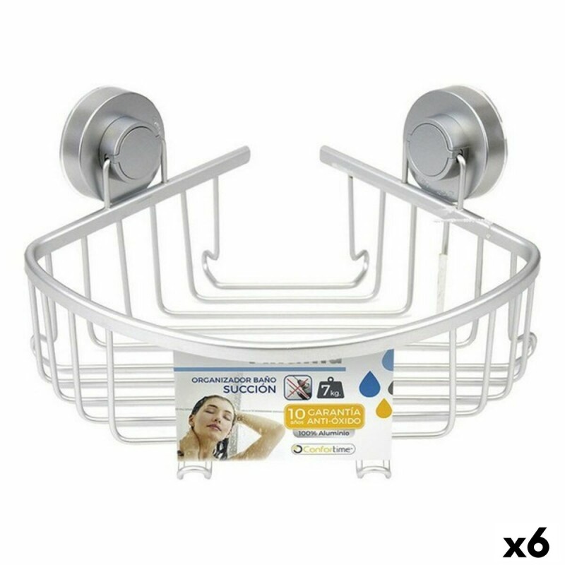 Scaffale ad Angolo Confortime Alluminio 22,5 x 27 x 14,5 cm (6 Unità) Scaffale ad Angolo Confortime Alluminio 22,5 x 27 x 14,5 cm (6 Unità)