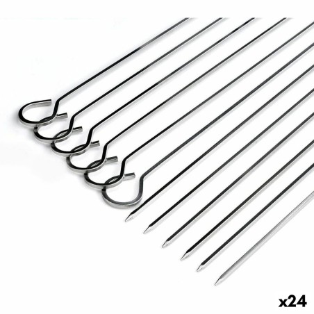 Set di Spiedini per Barbecue Algon Metallo 27 cm 6 Pezzi (24 Unità)