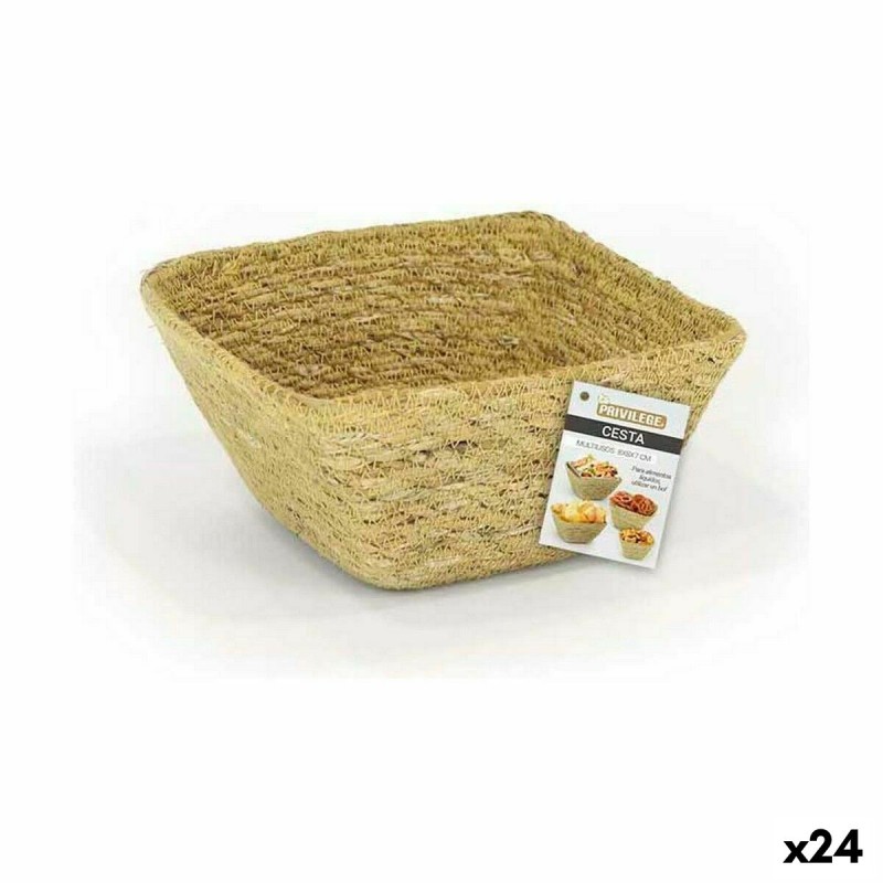 Cestino Multiuso Privilege Erba di mare Quadrato 8 x 8 x 7 cm (24 Unità) Cestino Multiuso Privilege Erba di mare Quadrato 8 x 8 x 7 cm (24 Unità)