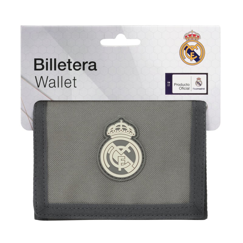 Portafogli Real Madrid C.F. Real Madrid Grigio 12,5 x 9,5 x 1 cm Portafogli Real Madrid C.F. Real Madrid Grigio 12,5 x 9,5 x 1 cm