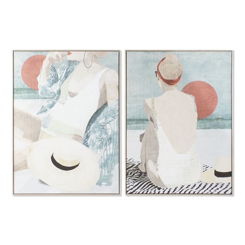 Quadro DKD Home Decor 104 x 4,5 x 143,5 cm Donna Scandinavo (2 Unità) Quadro DKD Home Decor 104 x 4,5 x 143,5 cm Donna Scandinavo (2 Unità)