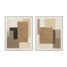 Quadro Home ESPRIT Marrone Beige Astratto Città 80 x 4,5 x 100 cm (2 Unità)