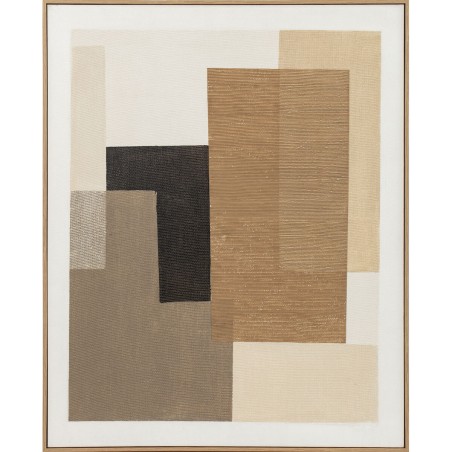 Quadro Home ESPRIT Marrone Beige Astratto Città 80 x 4,5 x 100 cm (2 Unità)