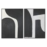 Quadro Home ESPRIT Bianco Nero Astratto 103 x 4,3 x 143 cm (2 Unità)