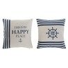 Cuscino Home ESPRIT Bianco Blu Marino 45 x 10 x 45 cm (2 Unità)