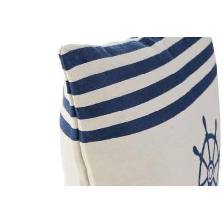 Cuscino Home ESPRIT Bianco Blu Marino 45 x 10 x 45 cm (2 Unità)