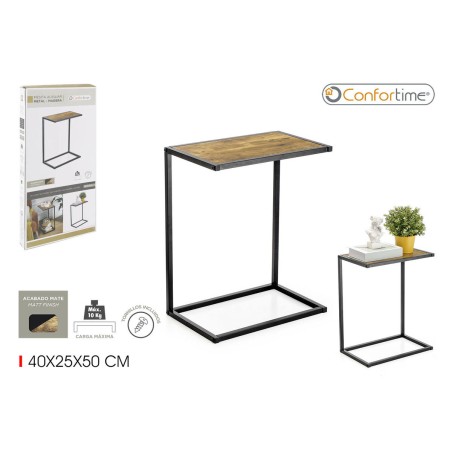 Tavolo aggiuntivo Confortime Marrone Nero 40 x 25 x 50 cm (3 Unità)