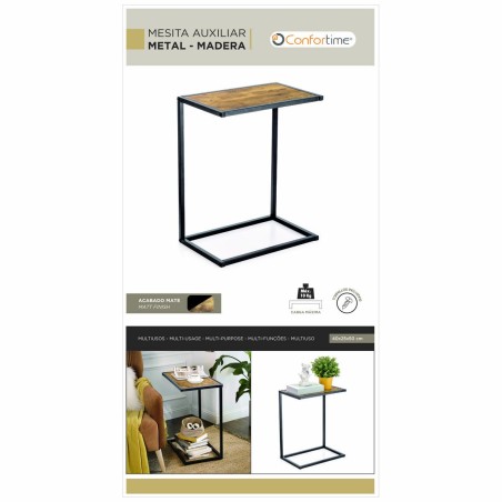 Tavolo aggiuntivo Confortime Marrone Nero 40 x 25 x 50 cm (3 Unità)
