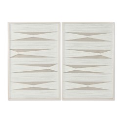 Quadro Home ESPRIT Bianco Beige Moderno Città 60 x 3 x 90 cm (2 Unità)