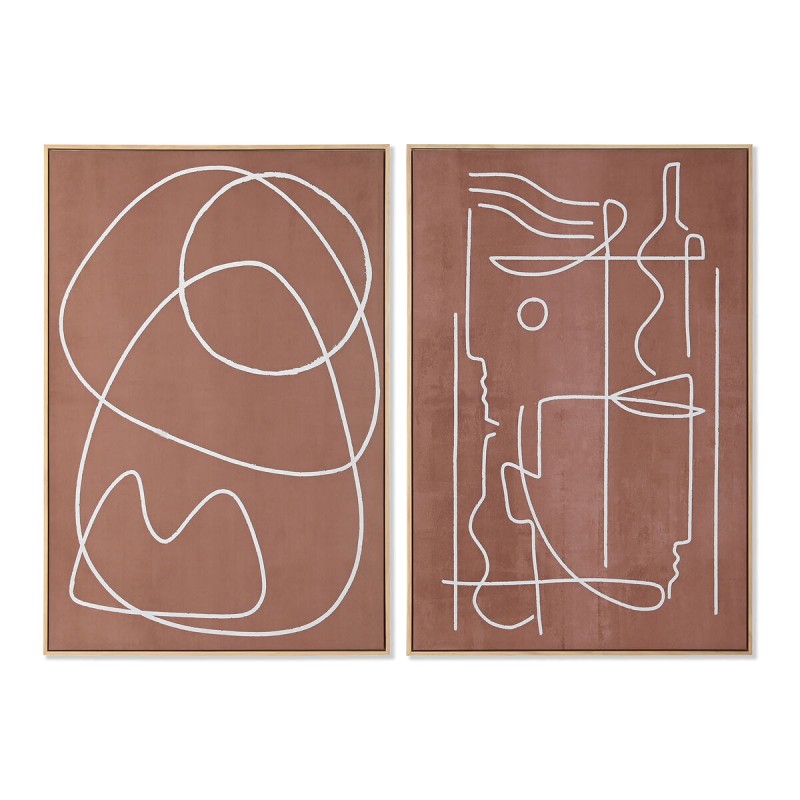 Quadro Home ESPRIT Beige Terracotta Astratto 83 x 4,3 x 123 cm (2 Unità) Quadro Home ESPRIT Beige Terracotta Astratto 83 x 4,3 x 123 cm (2 Unità)