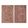 Quadro Home ESPRIT Beige Terracotta Astratto 83 x 4,3 x 123 cm (2 Unità)