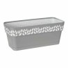 Vaso rettangolare da Balcone Stefanplast Cloe Bianco Grigio Plastica 13,3 x 12,3 x 29,3 cm (12 Unità)