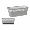 Vaso rettangolare da Balcone Stefanplast Cloe Bianco Grigio Plastica 13,3 x 12,3 x 29,3 cm (12 Unità)