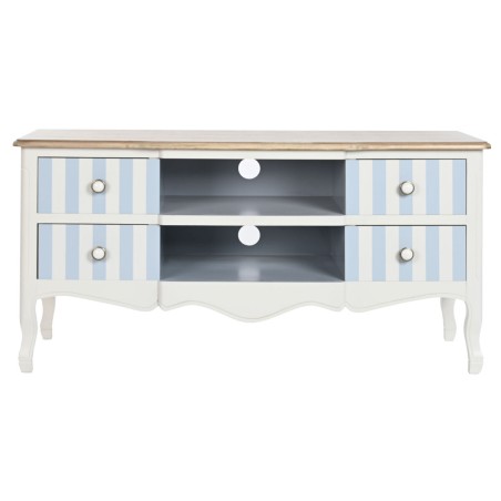 Mobile TV DKD Home Decor Bianco Blu cielo (120 x 48 x 60 cm)