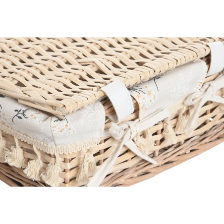 Cesto per i Panni Sporchi Home ESPRIT Naturale vimini Shabby Chic 42 x 33 x 20 cm 3 Pezzi