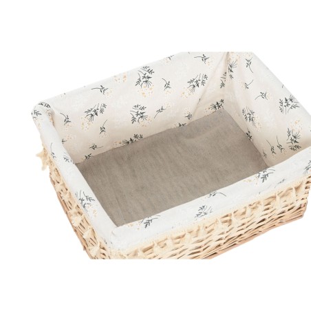 Cesto per i Panni Sporchi Home ESPRIT Naturale vimini Shabby Chic 48 x 38 x 22 cm 5 Pezzi