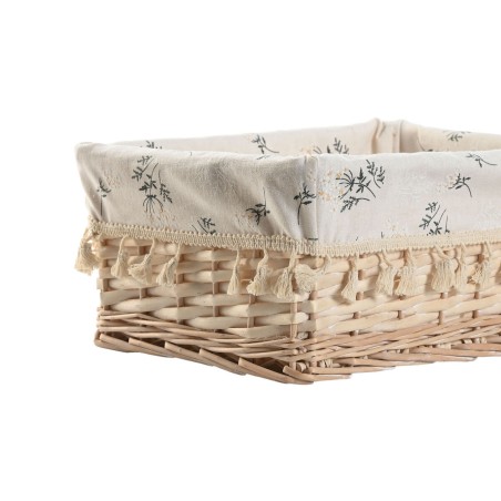 Cesto per i Panni Sporchi Home ESPRIT Naturale vimini Shabby Chic 36 x 25 x 16 cm 4 Pezzi