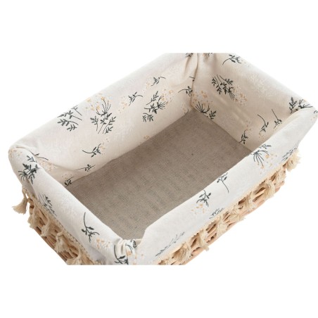 Cesto per i Panni Sporchi Home ESPRIT Naturale vimini Shabby Chic 36 x 25 x 16 cm 4 Pezzi