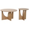 Set di 2 tavoli Home ESPRIT Naturale 75 x 75 x 45 cm