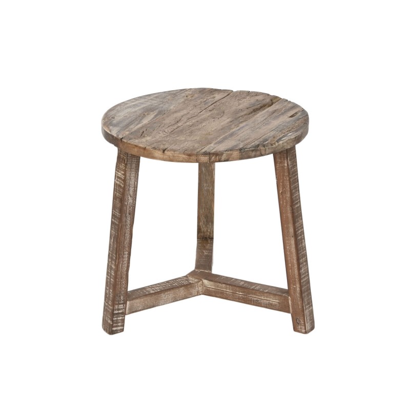 Tavolo aggiuntivo Home ESPRIT Bianco Marrone 45 x 45 x 45 cm Tavolo aggiuntivo Home ESPRIT Bianco Marrone 45 x 45 x 45 cm