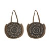 Borsa Donna DKD Home Decor Azzurro Nero Naturale 36 x 12 x 36 cm (2 Unità)