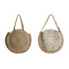 Borsa Donna DKD Home Decor Nero Beige Naturale 36 x 12 x 36 cm (2 Unità)