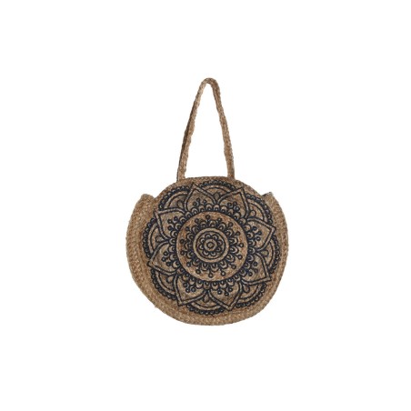 Borsa Donna DKD Home Decor Azzurro Nero Naturale 36 x 12 x 36 cm (2 Unità)