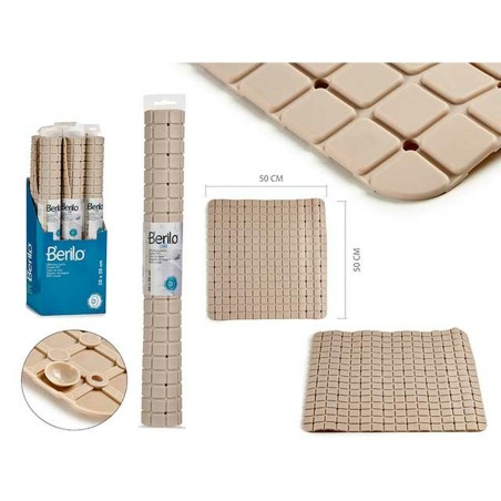 Tappeto da bagno Berilo AR1910103 Beige PVC 0,03 x 50 x 50 cm (6 Unità)