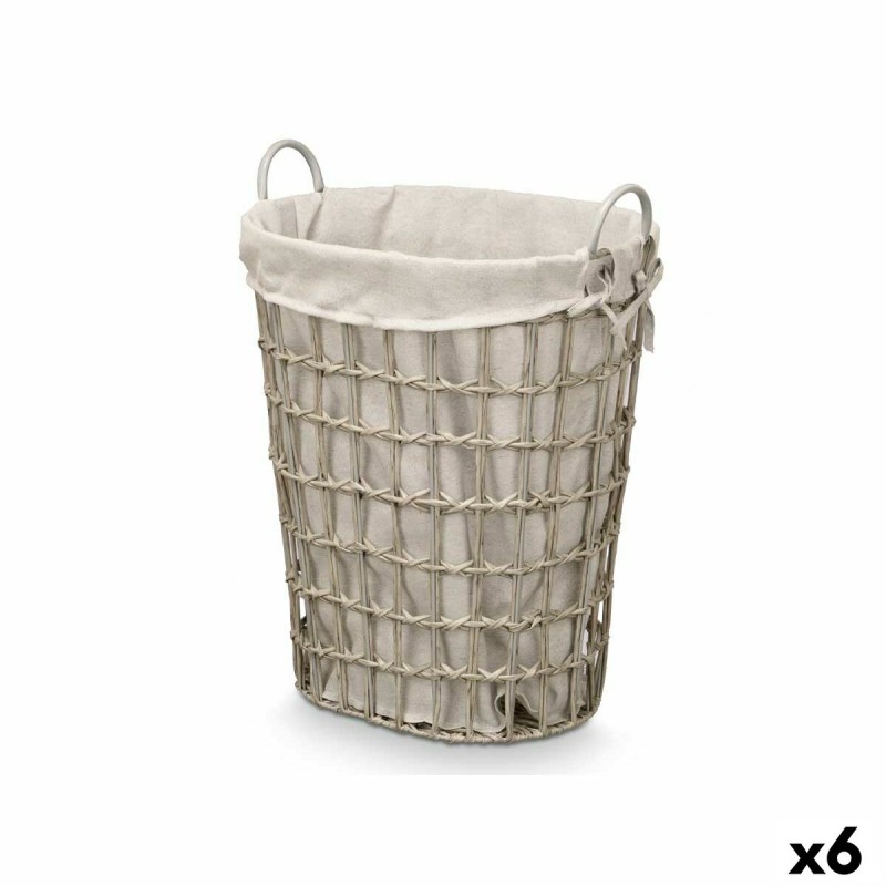 Cesto Kipit HX30553 Grigio Poliestere Stoffa polipropilene Ferro Plastica 50 % cotone 49 x 58 x 35 cm (6 Unità) Cesto Kipit HX30553 Grigio Poliestere Stoffa polipropilene Ferro Plastica 50 % cotone 49 x 58 x 35 cm (6 Unità)