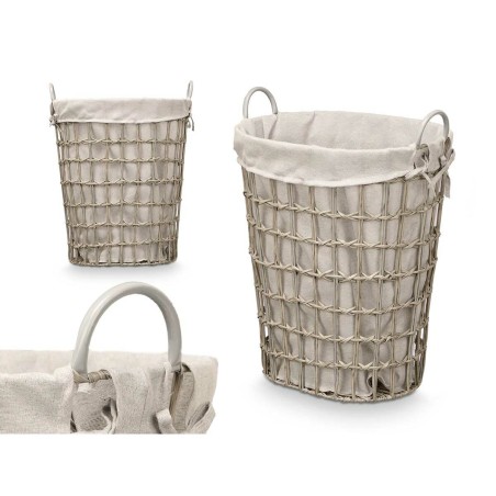 Cesto Kipit HX30553 Grigio Poliestere Stoffa polipropilene Ferro Plastica 50 % cotone 49 x 58 x 35 cm (6 Unità)