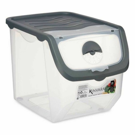 Scatola per Sistemare Impilabile Kinvara 021505-3 Antracite Plastica 31 x 24 x 23,5 cm (6 Unità)