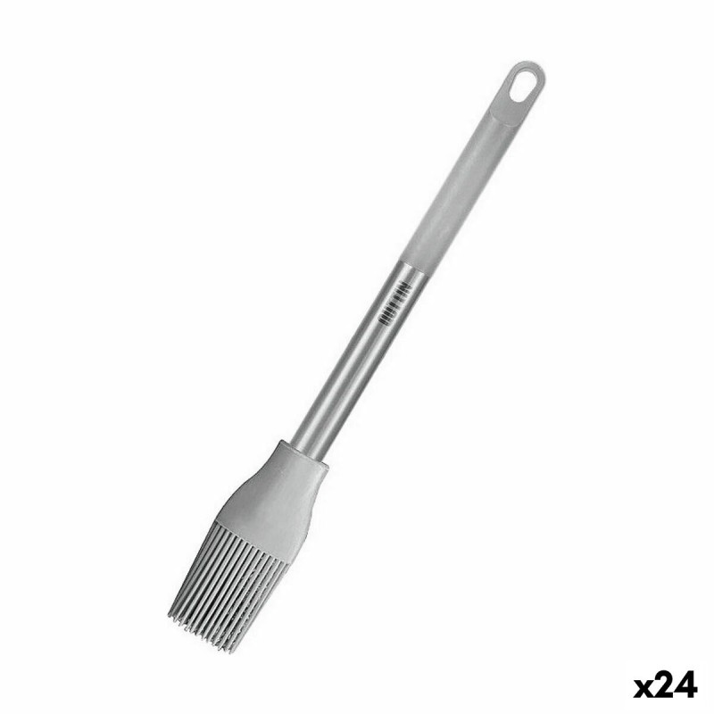 Pennello in Silicone Quttin Grigio Silicone Acciaio 28 x 4 cm (24 Unità) Pennello in Silicone Quttin Grigio Silicone Acciaio 28 x 4 cm (24 Unità)