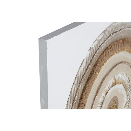 Quadro Home ESPRIT Beige Naturale Cerchi Scandinavo 80 x 3 x 80 cm (2 Unità)