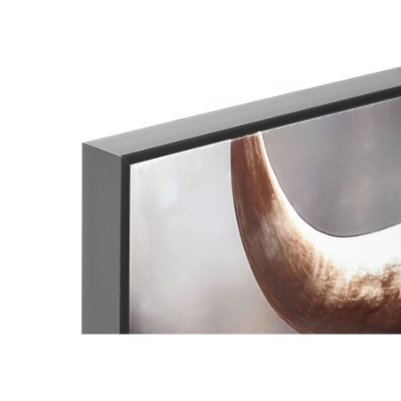 Quadro Home ESPRIT Nero Dorato Moderno Toro Laccato 100 x 4 x 100 cm (2 Unità)