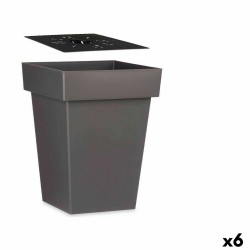 Vaso Autoirrigante Ibergarden 87949 Grigio Plastica 37 x 51 x 37 cm (6 Unità)