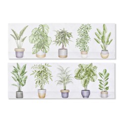 Quadro DKD Home Decor Impianto (90 x 2,3 x 30 cm) (90 x 1,5 x 30 cm) (2 Unità)