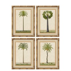 Quadro Home ESPRIT Verde Naturale Palme Tropicale 45 x 2,5 x 60 cm (4 Unità)
