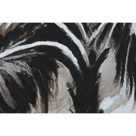 Quadro Home ESPRIT Marrone Beige Dorato polistirene Tela Palme Tropicale (2 Unità)
