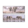 Quadro Home ESPRIT Beige Grigio Elefante Coloniale Porporina 150 x 4 x 50 cm (2 Unità)