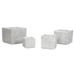 Vaso Home ESPRIT Grigio Magnesio 37 x 37 x 31,5 cm (4 Unità)