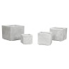 Vaso Home ESPRIT Grigio Magnesio 37 x 37 x 31,5 cm (4 Unità)