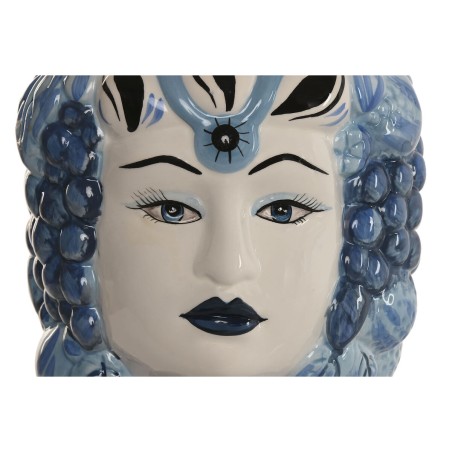 Vaso Home ESPRIT Azzurro Bianco Porcellana 15 x 15 x 26 cm