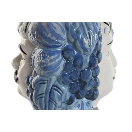Vaso Home ESPRIT Azzurro Bianco Porcellana 15 x 15 x 26 cm