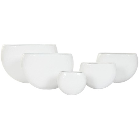 Vaso Home ESPRIT Bianco Alluminio 54 x 24 x 36 cm 54 x 25 x 36 cm (5 Unità)