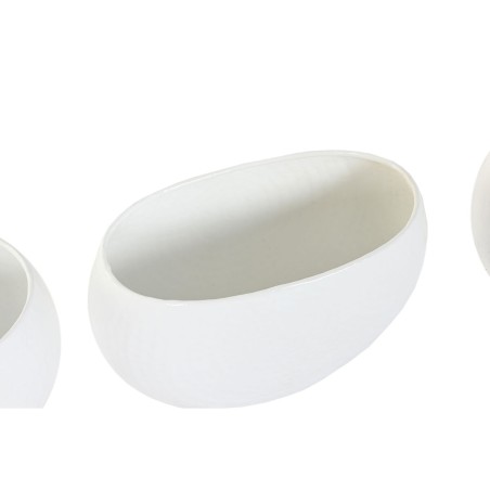 Vaso Home ESPRIT Bianco Alluminio 54 x 24 x 36 cm 54 x 25 x 36 cm (5 Unità)