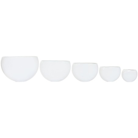 Vaso Home ESPRIT Bianco Alluminio 54 x 24 x 36 cm 54 x 25 x 36 cm (5 Unità)