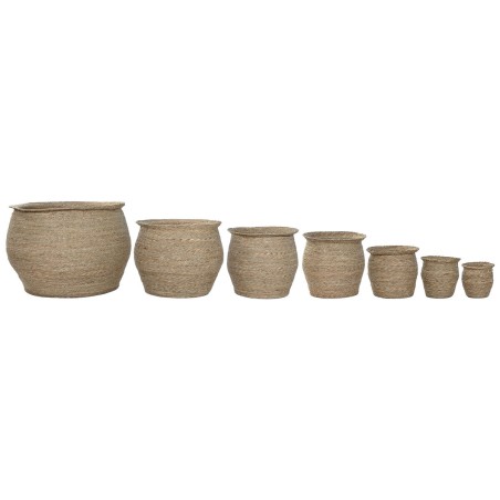 Vaso Home ESPRIT Marrone Fibra Città 70 x 70 x 58 cm (7 Unità)