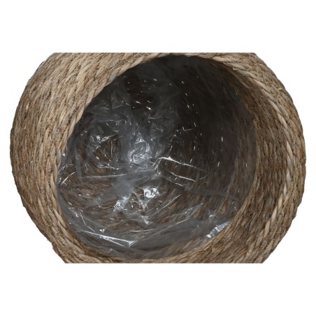 Vaso Home ESPRIT Marrone Fibra Città 42 x 42 x 39 cm (3 Pezzi)