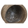 Vaso Home ESPRIT Marrone Fibra Città 42 x 42 x 39 cm (3 Pezzi)